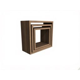 Kit 3 Nichos Decorativos na Cor Louro Freijó - 1