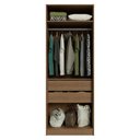 Ver imagem 4 de Guarda-Roupa Modulado 2 Portas 2 Gavetas 1 Cabideiro Rustic/Crema Neo Madesa