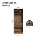 Ver imagem 2 de Guarda-Roupa Modulado 2 Portas 2 Gavetas 1 Cabideiro Rustic/Crema Neo Madesa