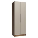 Ver imagem 1 de Guarda-Roupa Modulado 2 Portas 2 Gavetas 1 Cabideiro Rustic/Crema Neo Madesa