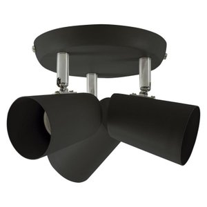 Spot de Sobrepor New Short Triplo Direcionável 3xmr16 Preto Llum