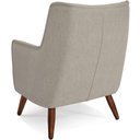 Ver imagem 7 de Poltrona Decorativa Fixa Pés de Madeira Isabella D02 Linho Bege C-107 - Lyam Decor