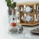 Ver imagem 3 de Jogo de Porta Condimentos com Suporte Giratório em Bambu com 8 Potes 90ml Mimo Style