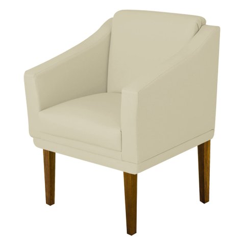 Poltrona Decorativa Sala Quarto Anubis - Suede Bege