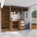 Ver imagem 6 de Cozinha Modulada 5 Peças 3 Aéreos 1 Balcão 1 Paneleiro Nara CabeCasa MadeiraOriginals