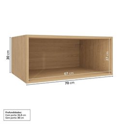 Cozinha Modulada 5 Peças 3 Aéreos 1 Balcão 1 Paneleiro Nara Cabecasa Madeiramadeira - 7