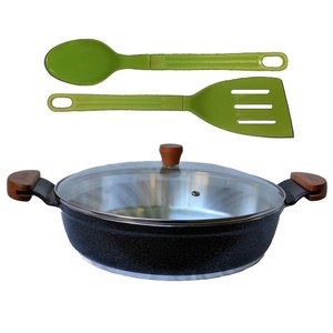 Frigideira Preto Craqueado Alumínio Usinado Talher 04 Am30cm