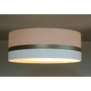Ver imagem 2 de Luminária Plafon Faixas Bronze Cúpula 50x15: Cáqui
