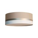 Ver imagem 1 de Luminária Plafon Faixas Bronze Cúpula 50x15: Cáqui