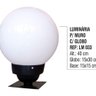 Luminária Colonial para Muro em Alumínio com Globo em Vidro - 4