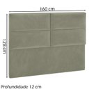 Ver imagem 4 de Cabeceira Queen 160 cm Barcel Veludo SL 940 Peer