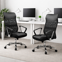 Ver imagem 2 de Kit 2 Cadeiras Escritório Presidente Tela Mesh Tribune Base Cromada Rodinhas e Laudo Ergonômico
