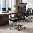 Ver imagem 6 de Kit 2 Cadeiras Escritório Presidente Tela Mesh Tribune Base Cromada Rodinhas e Laudo Ergonômico