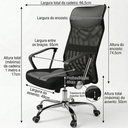 Ver imagem 3 de Kit 2 Cadeiras Escritório Presidente Tela Mesh Tribune Base Cromada Rodinhas e Laudo Ergonômico