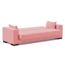Ver imagem 6 de Sofá Cama 02 Lugares Lisboa Suede Pés De Madeira Cor Rose