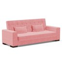Ver imagem 1 de Sofá Cama 02 Lugares Lisboa Suede Pés De Madeira Cor Rose