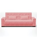 Ver imagem 7 de Sofá Cama 02 Lugares Lisboa Suede Pés De Madeira Cor Rose