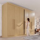 Ver imagem 7 de Guarda-Roupa Casal 6 Portas 6 Gavetas 100% MDF Órion Plus Marrom/Jequitiba