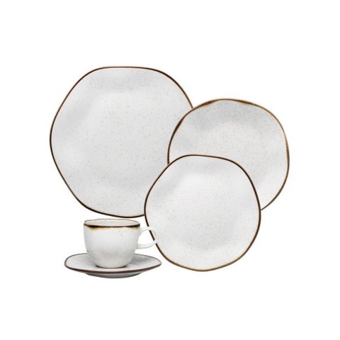 Aparelho de Jantar 20 Peças Ceramica Ryo Maresia Oxford