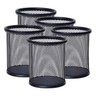 Kit 5 Porta Canetas Organizador de Mesa Redondo Telado Aramado Grampos Clips Escritório Home Office  - 1