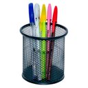 Ver imagem 2 de Kit 5 Porta Canetas Organizador de Mesa Redondo Telado Aramado Grampos Clips Escritório Home Office