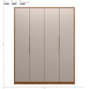Ver imagem 1 de Guarda Roupa Casal 4 Portas 3 Gavetas Attore Nogueira/Nude Prime Tx Démobile