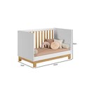 Ver imagem 3 de Berço Mini Cama 2 em 1 Q Encanto Branco Acetinado/freijó - Qmovi