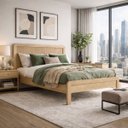 Ver imagem 2 de Cama Casal Queen Size 1,60 Madeira Maciça Natural Cabeceira