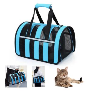 Bolsa Transporte Gato Cachorro Cao Pet Faixa Refletiva Pequeno Porte Animal de Estimaçao Segurança C