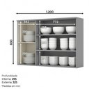 Ver imagem 3 de Armário Aéreo Henn 120cm 3 Portas Americana