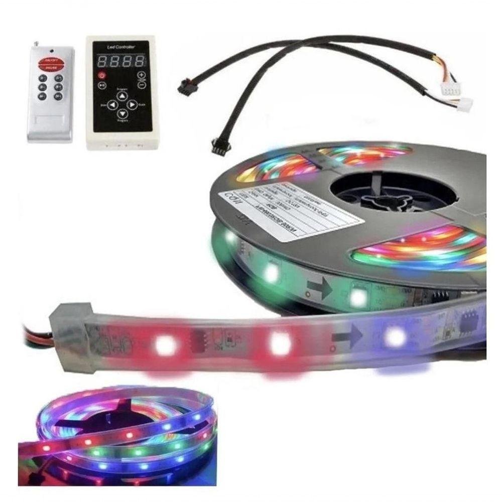 Fita de Led Digital 6803 Rgb com Controle 133 Efeitos Ip67 - 1