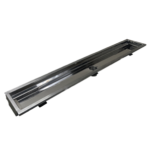 Ralo Inox Classic com Saída em Baixo - Inox 304 - 100x15x05 Cm