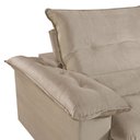 Ver imagem 6 de Sofá 2,90m Retrátil e Reclinável Atlanta Com Molas ensacadas 5 Lugares Fabri Decor:Bege