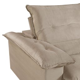 Sofá 2,90m Retrátil e Reclinável Atlanta Com Molas ensacadas 5 Lugares Fabri Decor:Bege - 6