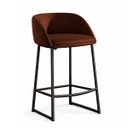 Ver imagem 1 de Banqueta Alta Bistrô Bancada Premium Industrial Corino Monacô - Paraná Metal:café
