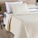Ver imagem 1 de Cobre Leito Harmonia Casal Queen Tecido Percal 200 Fios Algodão Premium Luxo Toque Macio - Palha