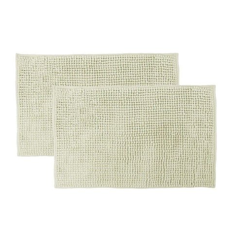 Kit 2 Tapetes Banheiro Bolinha Antiderrapante Palha 58x38cm