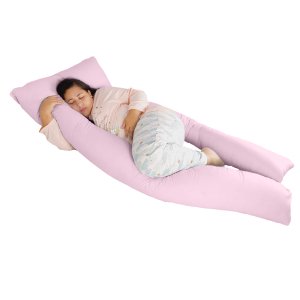 Capa para Travesseiro de Corpo U Anatômico 190x80cm Happy Line - Rosa