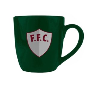 Caneca Cerâmica Prime Brasfoot Fluminense 350 Ml Licenciada Verde