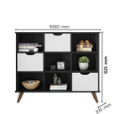 Ver imagem 3 de Nicho Organizador Lila Retrô c/ 3 Gavetas Preto/Branco