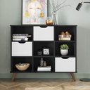 Ver imagem 2 de Nicho Organizador Lila Retrô c/ 3 Gavetas Preto/Branco