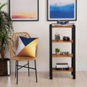 Ver imagem 2 de Estante Multiuso Torre Natural & Colors 4 Prateleiras Along Mel / Preto