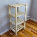 Ver imagem 7 de Estante Multiuso Torre Natural & Colors 4 Prateleiras Along Mel / Preto