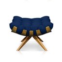 Ver imagem 2 de Puff Giratório Costela Suede Base Madeira D'rossi