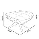 Ver imagem 5 de Puff Giratório Costela Suede Base Madeira D'rossi