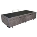 Ver imagem 2 de Cama Box Báu Base Solteiro. Suede Cinza