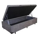 Ver imagem 1 de Cama Box Báu Base Solteiro. Suede Cinza