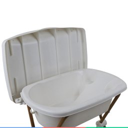 Banheira Banho Bebê Burigotto Tchibum Polar Com Suporte e Trocador - 9