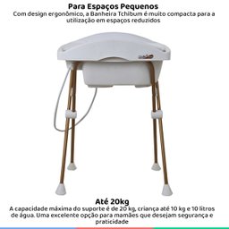 Banheira Banho Bebê Burigotto Tchibum Polar Com Suporte e Trocador - 2