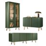 Conjunto Decorativo 1 Cristaleira e 2 Buffets Texas/virginia/bambino Verde Pistache G26 - Gran Belo - 2